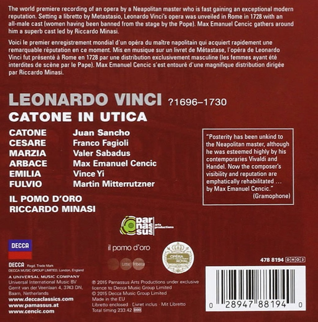 Vinci: Catone in Utica