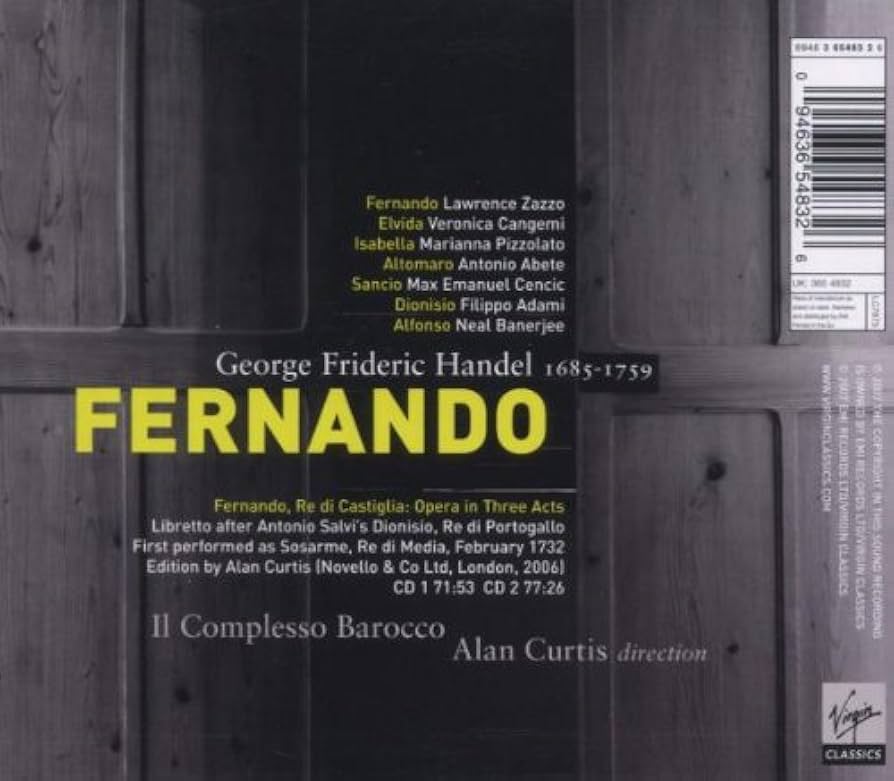 Handel: Fernando by Alan Curtis / Il Complesso Barocco (CD, 2007)