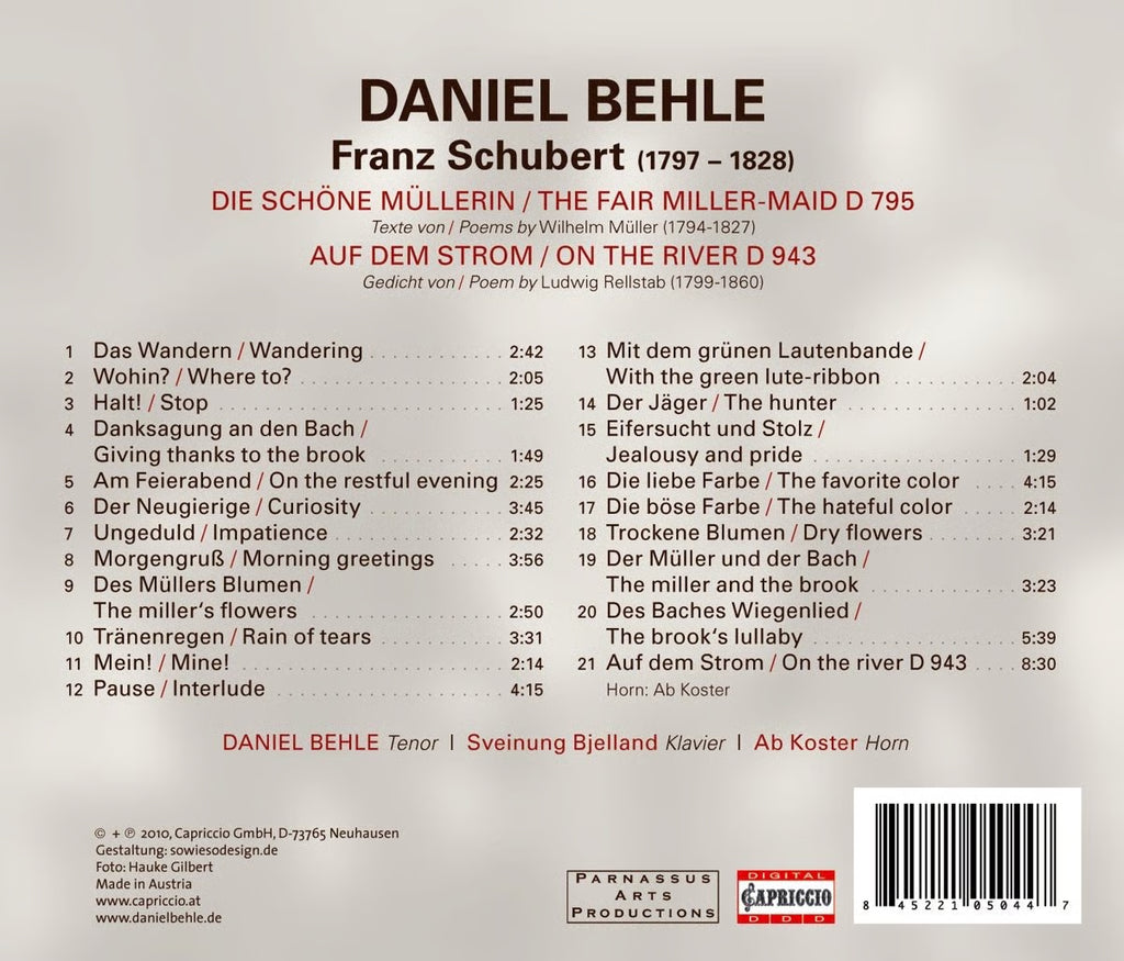 Daniel Behle: Schubert Die Schöne Müllerin